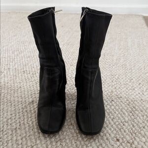 Zara Black Heeled Boots